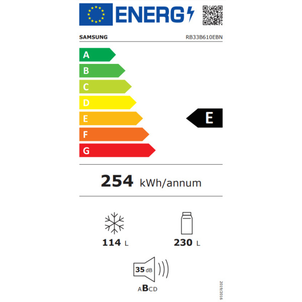 Samsung RB33B610EBN/EF Ψυγειοκαταψύκτης 344lt NoFrost Υ185.3xΠ59.5xΒ65.8εκ. Μαύρος - Image 2