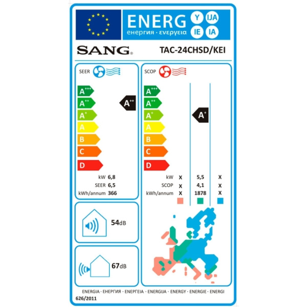 Sang Κλιματιστικό Inverter 24000 BTU A++/A+ TAC-24CHSD/KEI - Image 3