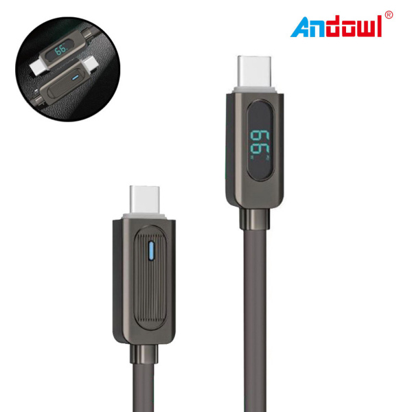 Andowl Καλώδιο γρήγορης φόρτισης TypeC σε TypeC 100W 1m Q-SJ533 - Data Cable - Image 2