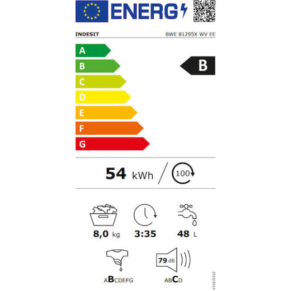 Indesit Πλυντήριο Ρούχων 8kg 1200 Στροφών BWE 81295X WV EE - Image 5